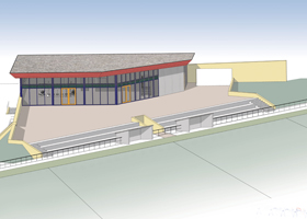 verbouwing en uitbreiding van het clubhuis van hockeyclub N.M.H.C aan de d’ Almarasweg 37 te Nijmegen in vogelvlucht